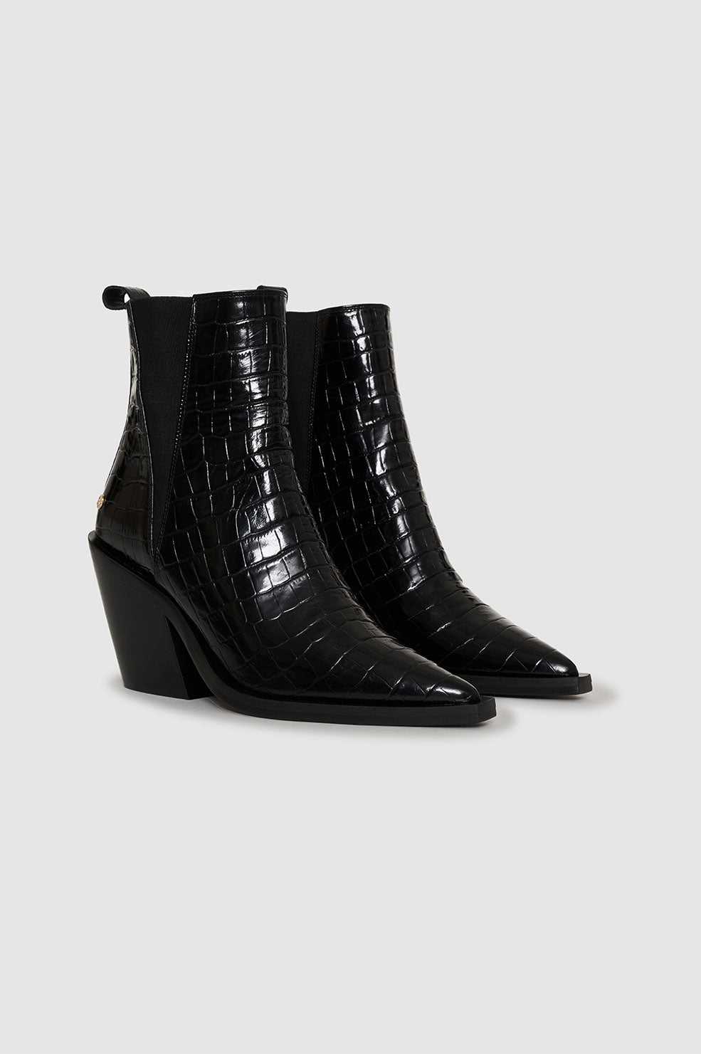 49qty NEW / BEKAH BOOTS - BLACK EMBOSSED