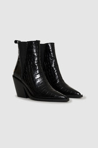 BEKAH BOOTS - BLACK EMBOSSED