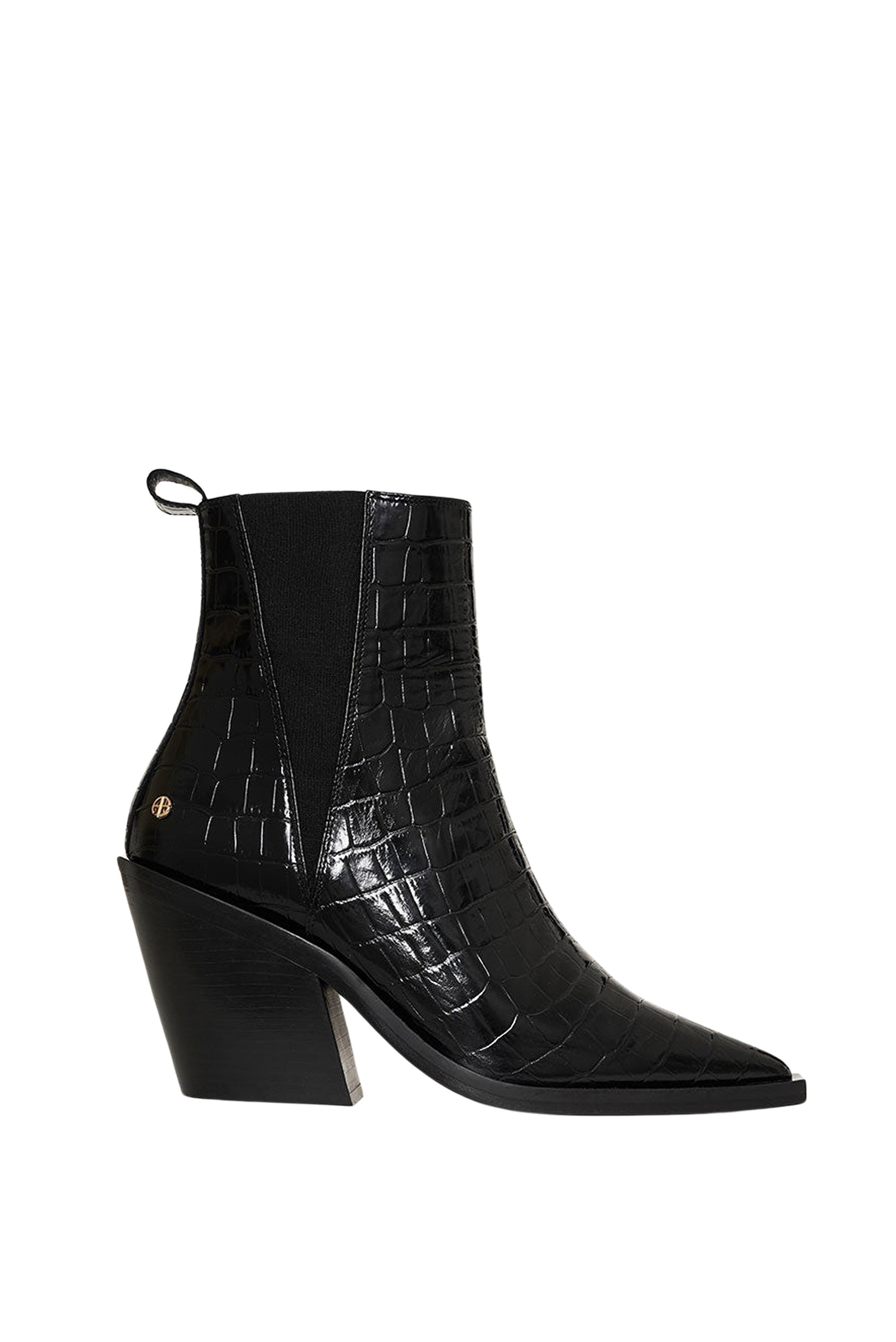 49qty NEW / BEKAH BOOTS - BLACK EMBOSSED