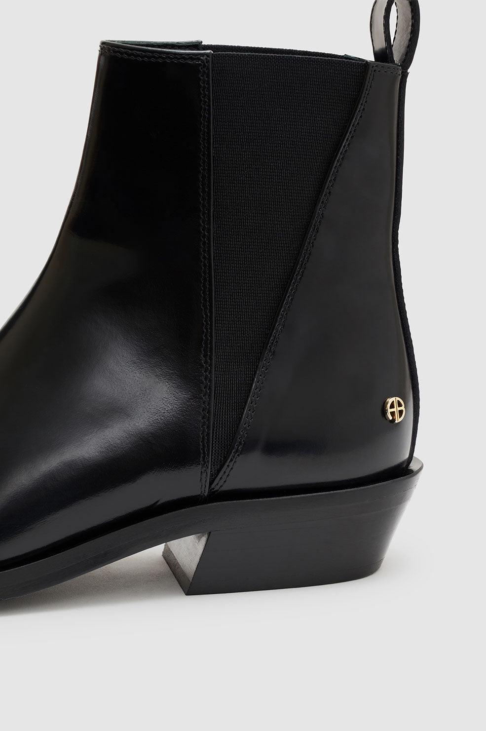 BEKAH FLAT BOOTS - HIGH-SHINE BLACK