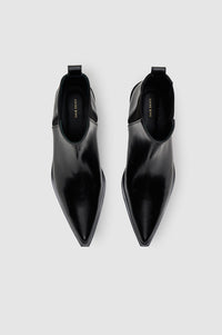 BEKAH FLAT BOOTS - HIGH-SHINE BLACK