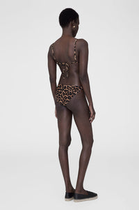 BELLAMY BIKINI TOP - BLACK AND BROWN LEOPARD