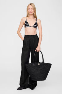 BELLAMY BIKINI TOP - BLACK AND WHITE STRIPE