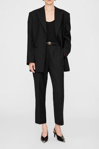 Blaine wool blend high waisted trousers - Black