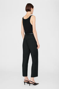 Blaine wool blend high waisted trousers - Black