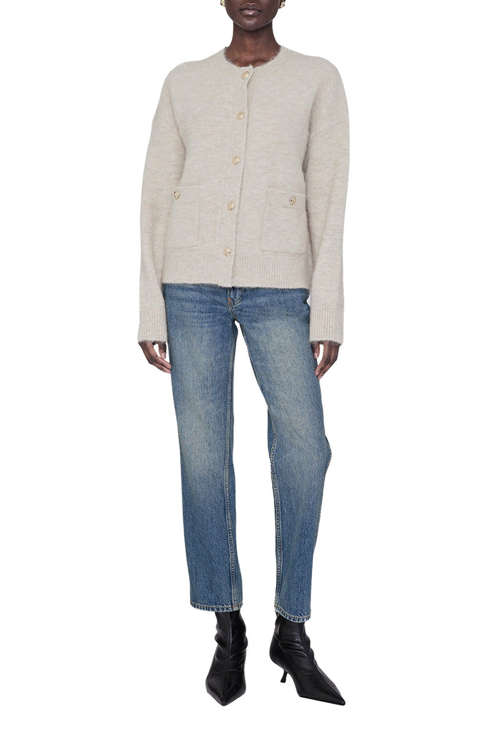 Cardigan Bobbie en laine - Beige
