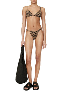 BRIELLE BIKINI TOP - TIGER SHELL PRINT