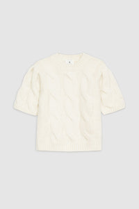 BRITTANY SWEATER - IVORY CABLE STITCH