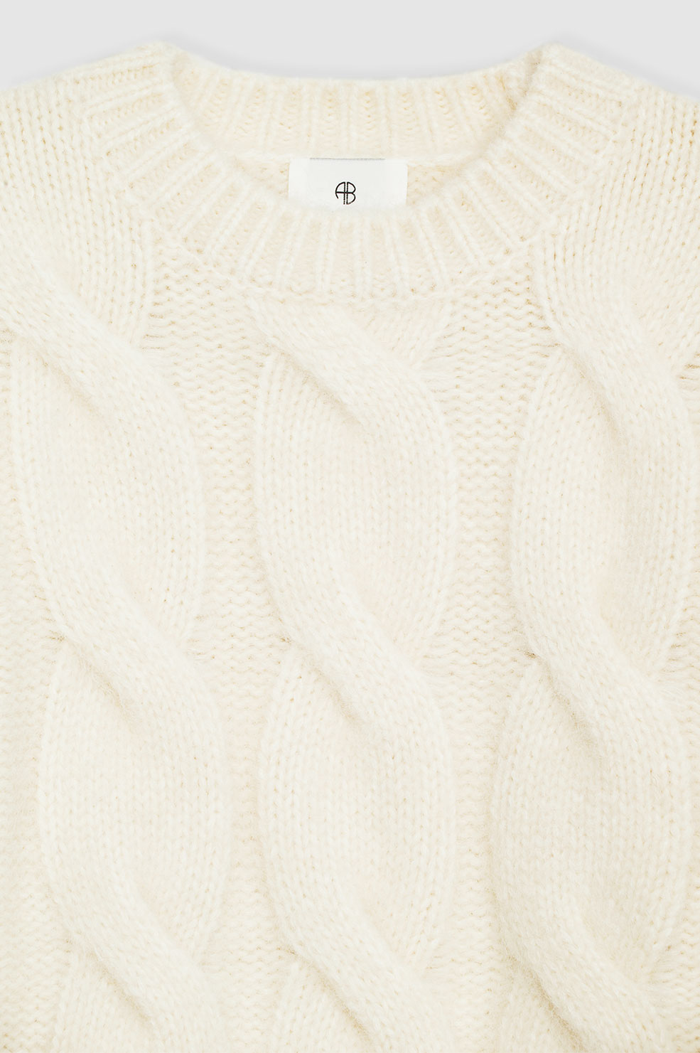 BRITTANY SWEATER - IVORY CABLE STITCH