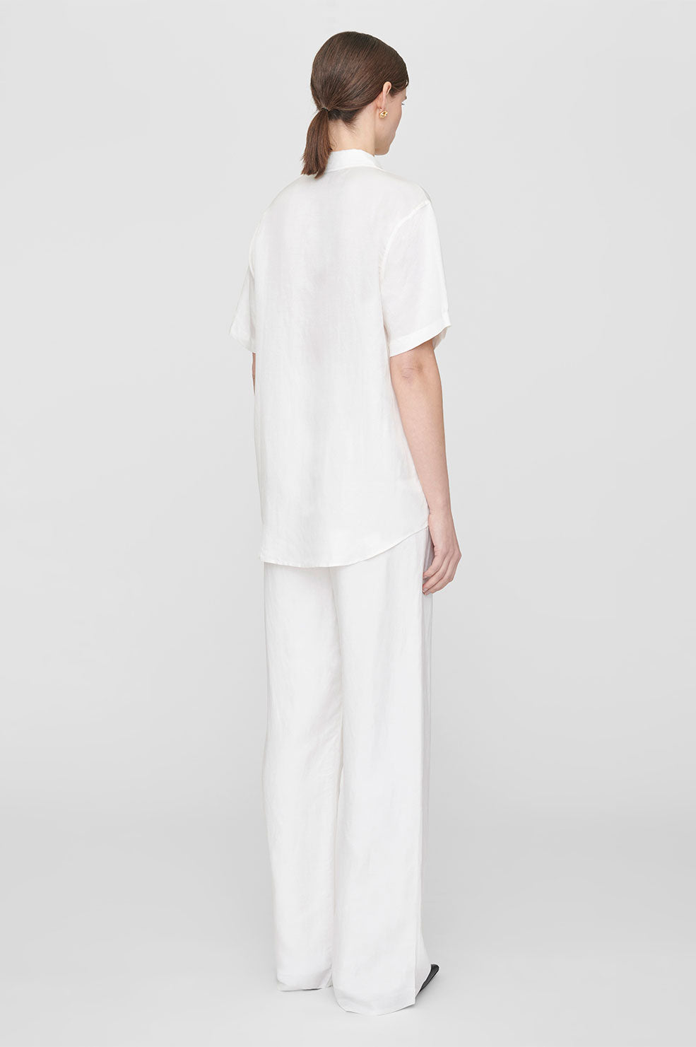 BRUNI SHIRT - WHITE LINEN BLEND