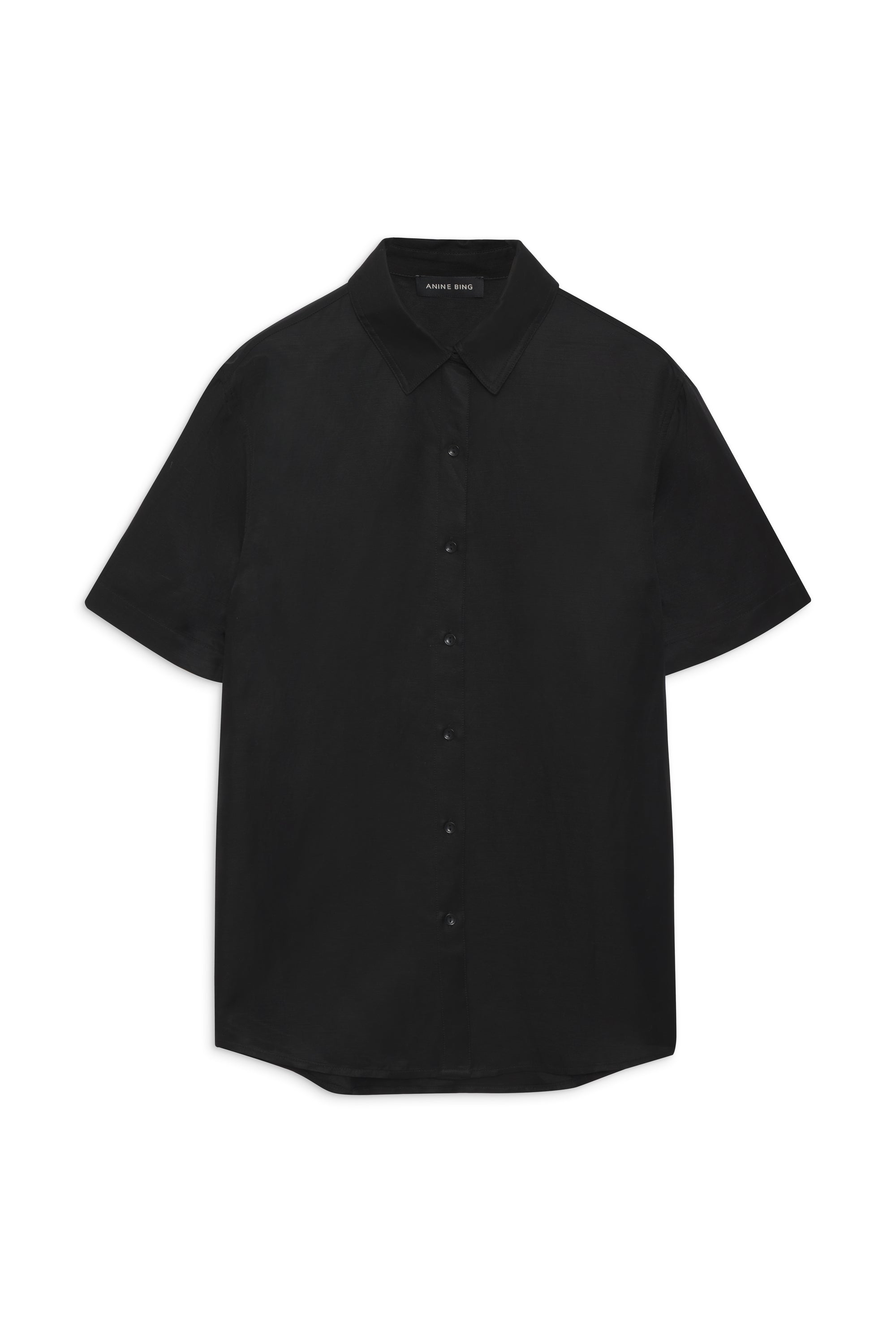 34qty NEW / BRUNI SHIRT - BLACK LINEN BLEND