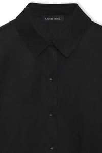 34qty NEW / BRUNI SHIRT - BLACK LINEN BLEND