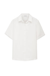 BRUNI SHIRT - WHITE LINEN BLEND