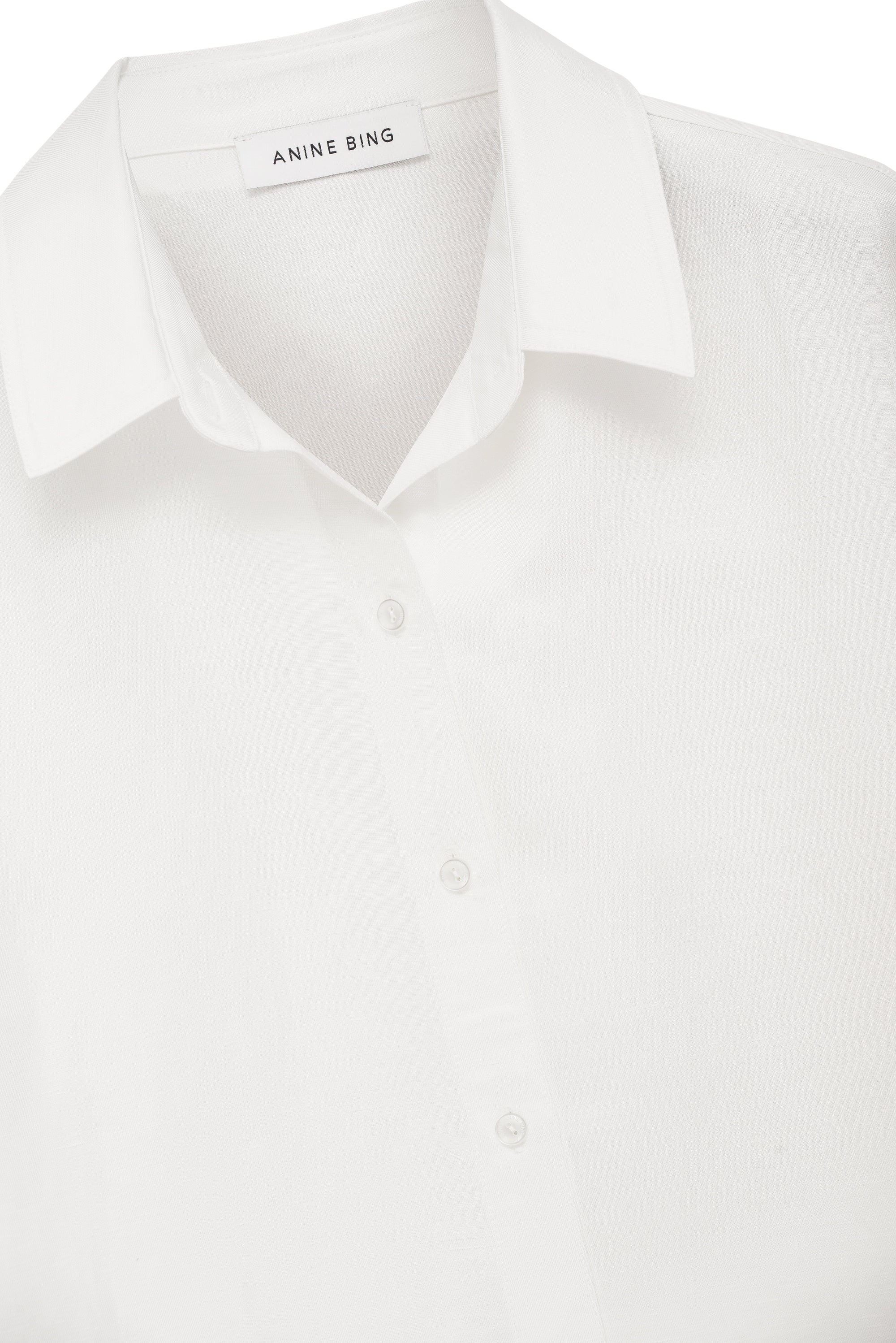 BRUNI SHIRT - WHITE LINEN BLEND