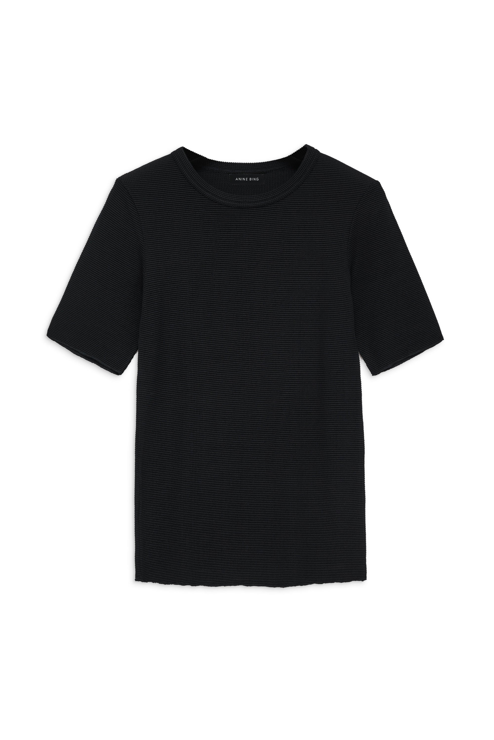 16qty NEW / CAITLYN TOP - BLACK WAFFLE