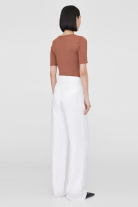 CAITLYN TOP - TERRACOTTA WAFFLE