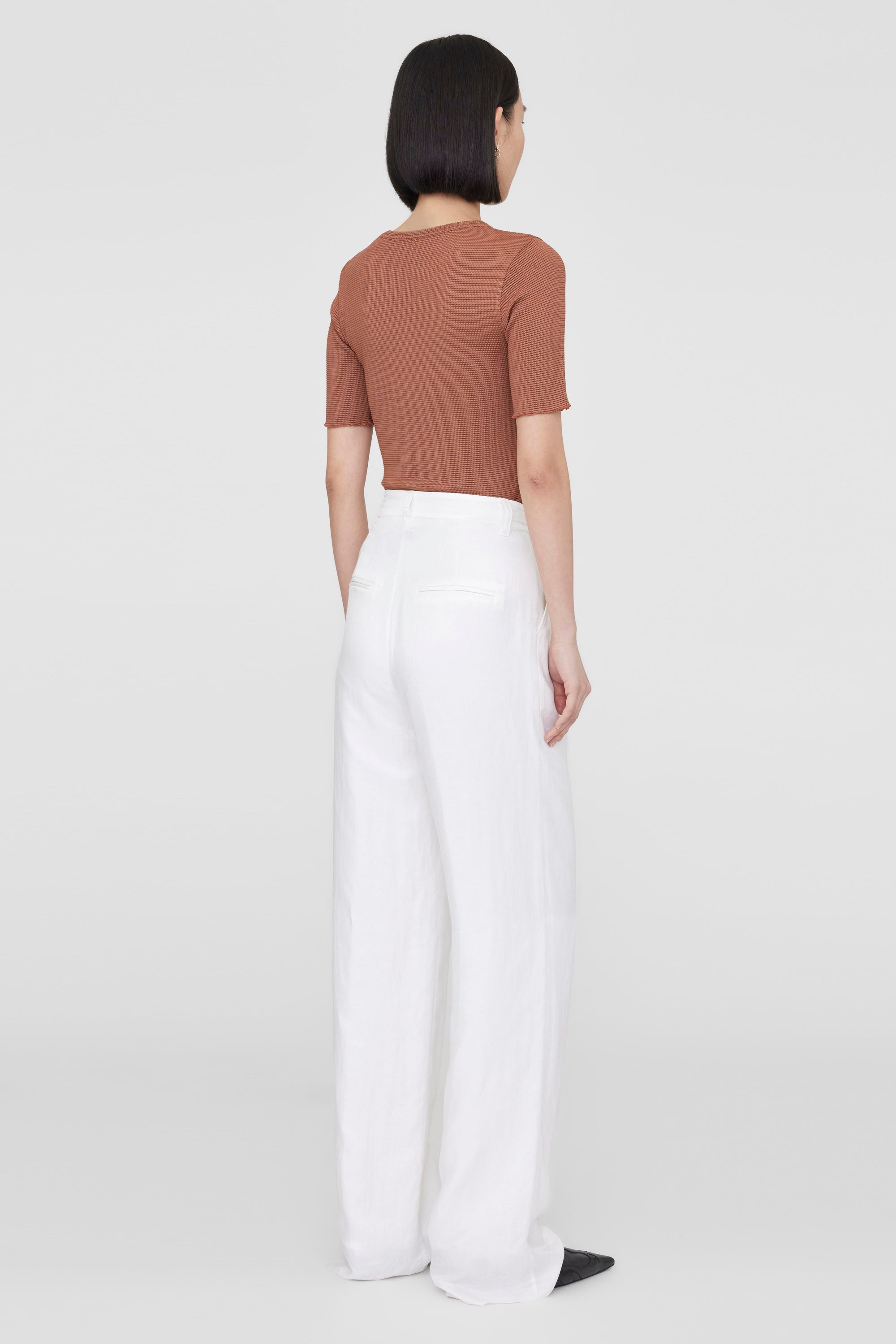 CAITLYN TOP - TERRACOTTA WAFFLE