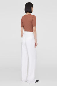 CAITLYN TOP - TERRACOTTA WAFFLE