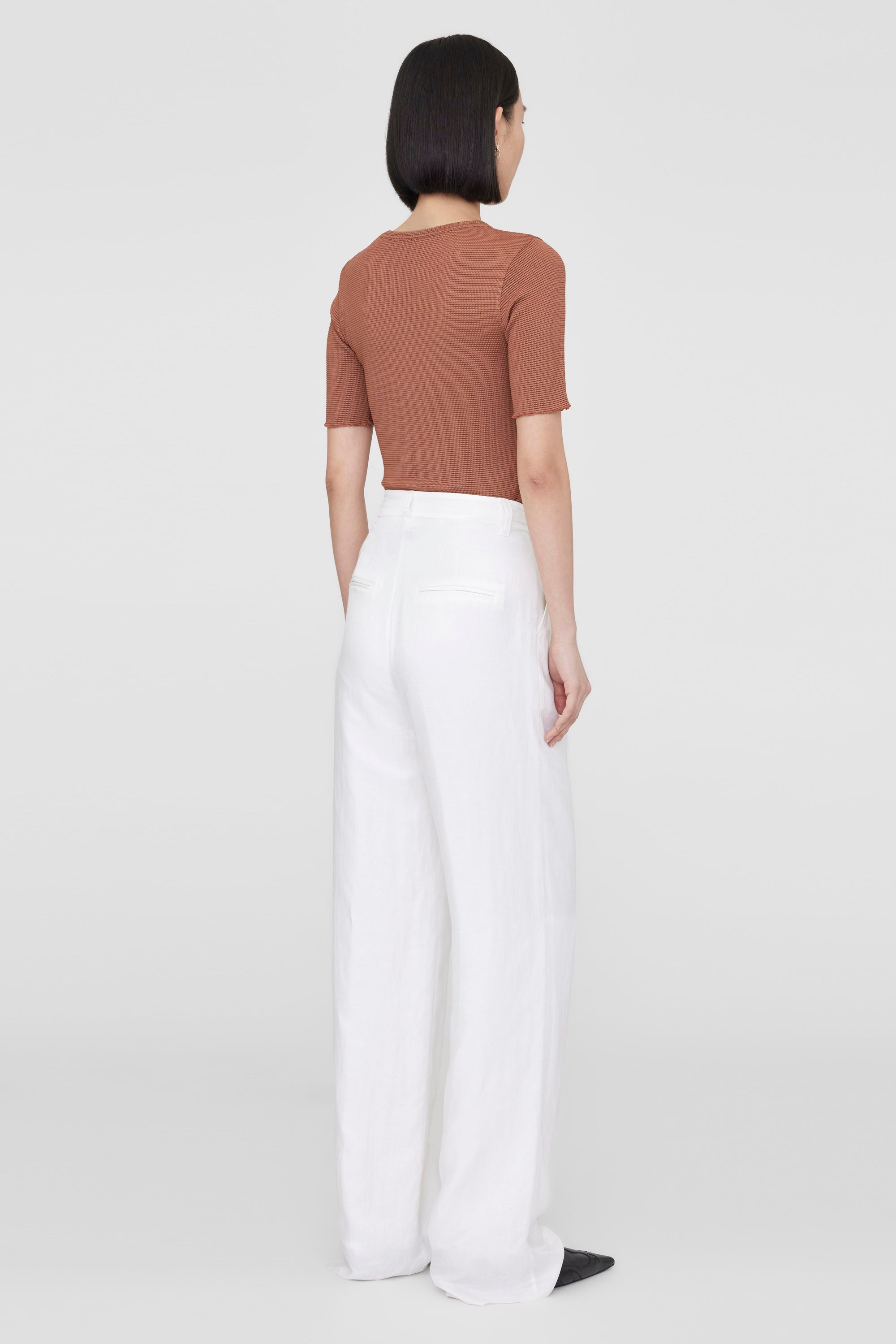 CAITLYN TOP - TERRACOTTA WAFFLE