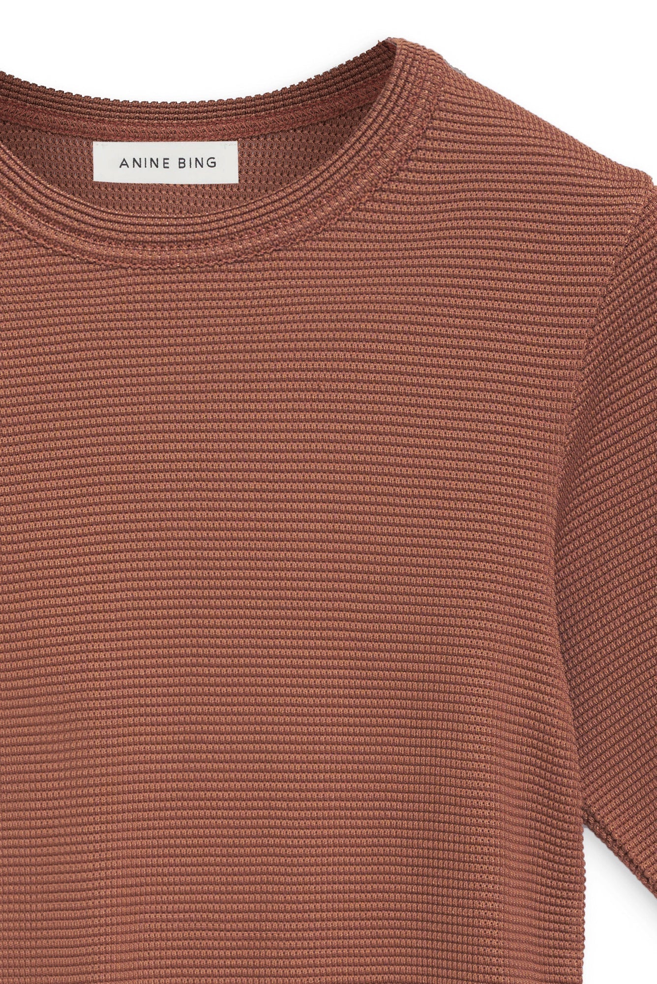 CAITLYN TOP - TERRACOTTA WAFFLE