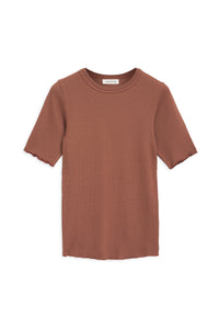 34qty RELIQUAT 50€ / CAITLYN TOP - TERRACOTTA WAFFLE