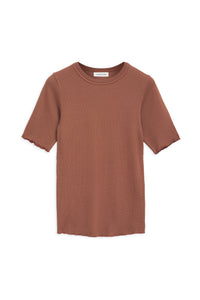 CAITLYN TOP - TERRACOTTA WAFFLE