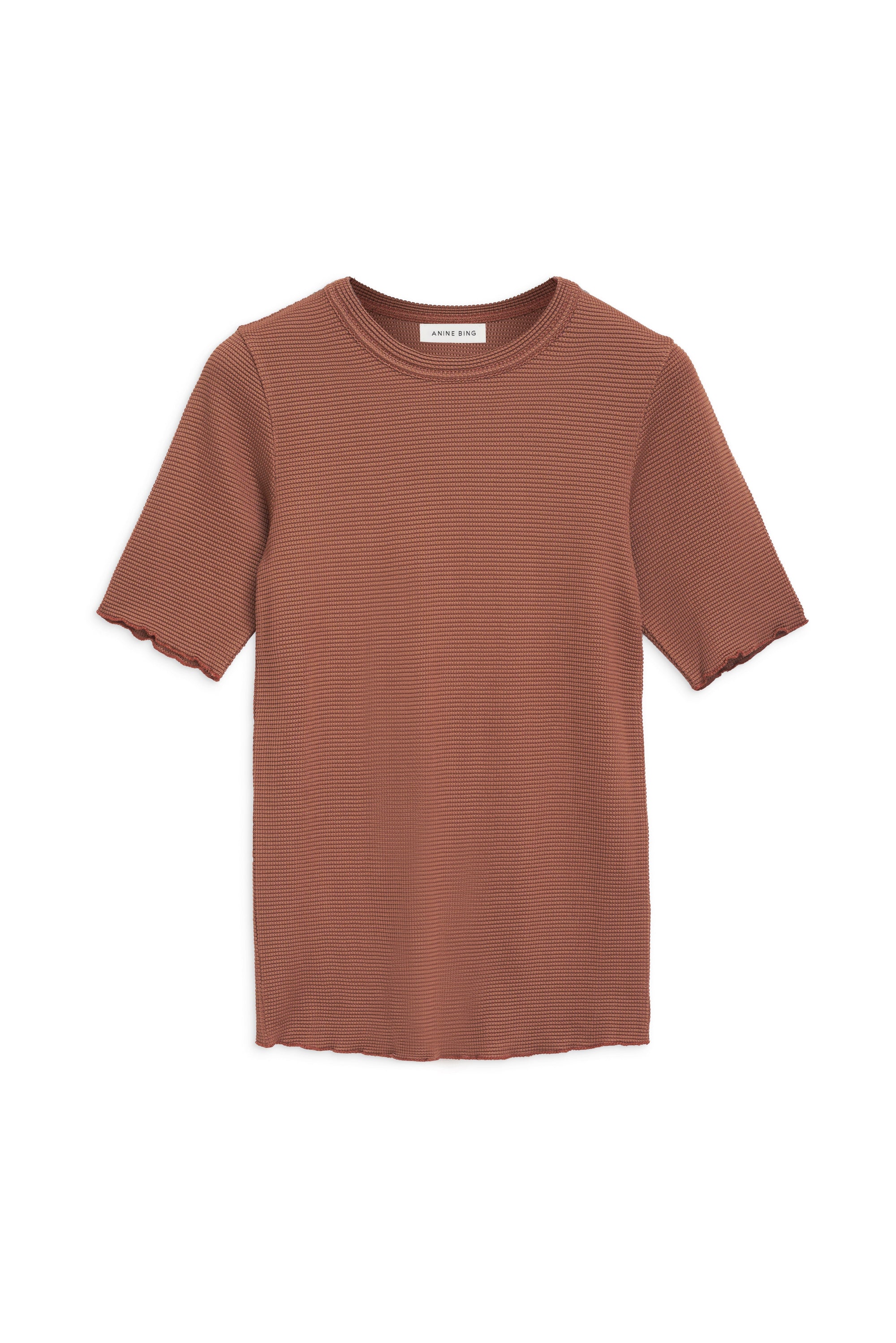 CAITLYN TOP - TERRACOTTA WAFFLE