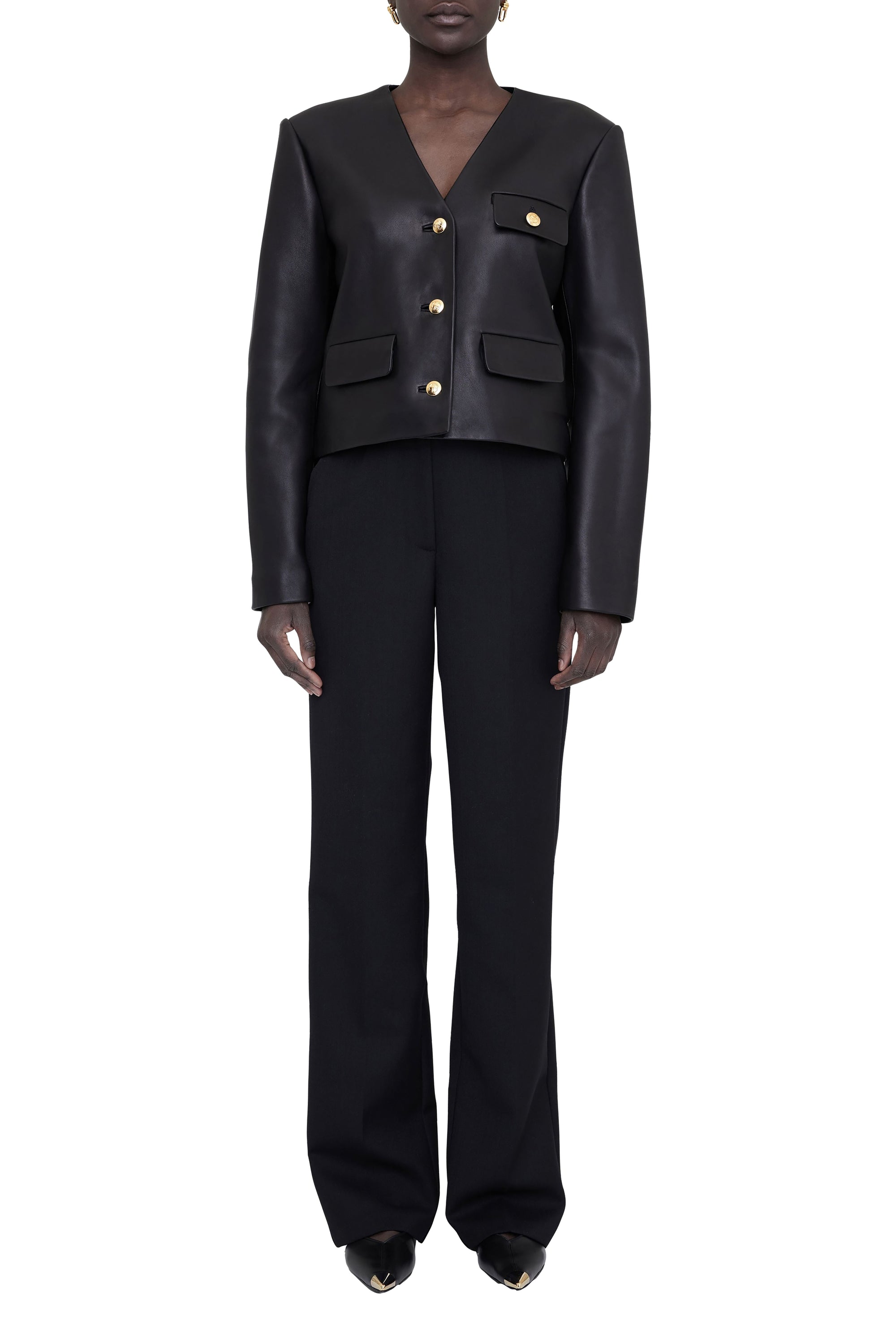 Veste Cara en cuir - Black