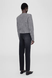 CARA JACKET - CREAM AND BLACK HOUNDSTOOTH