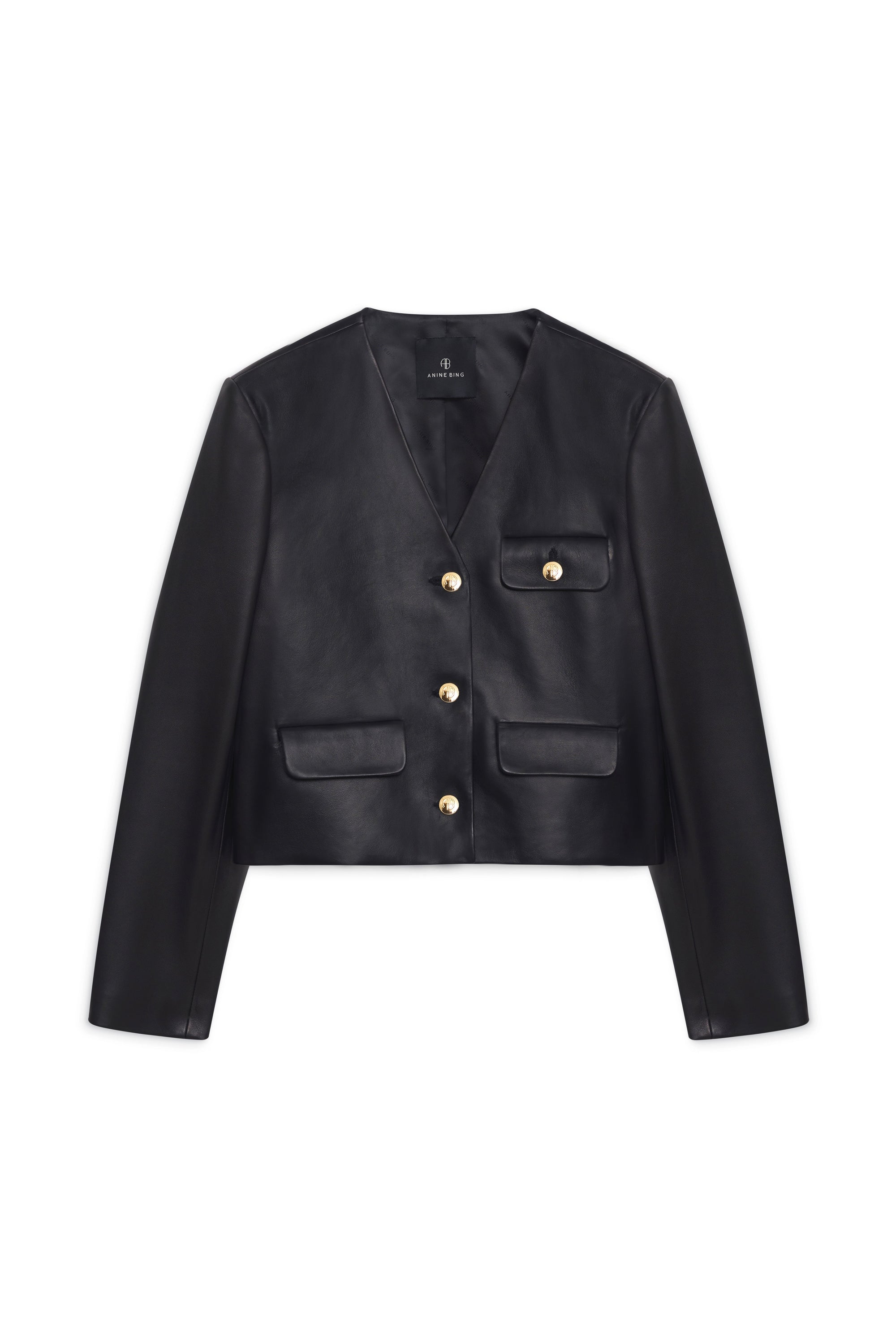 Veste Cara en cuir - Black