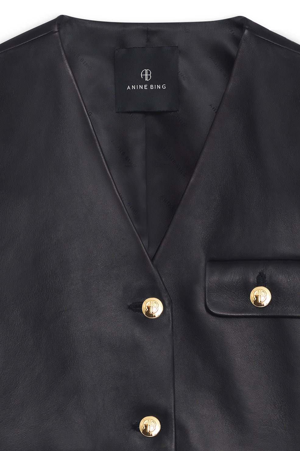 Veste Cara en cuir - Black
