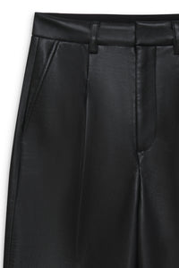 CARMEN PANT - BLACK RECYCLED LEATHER