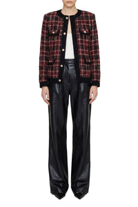 Carmen high waist leather trousers - Black