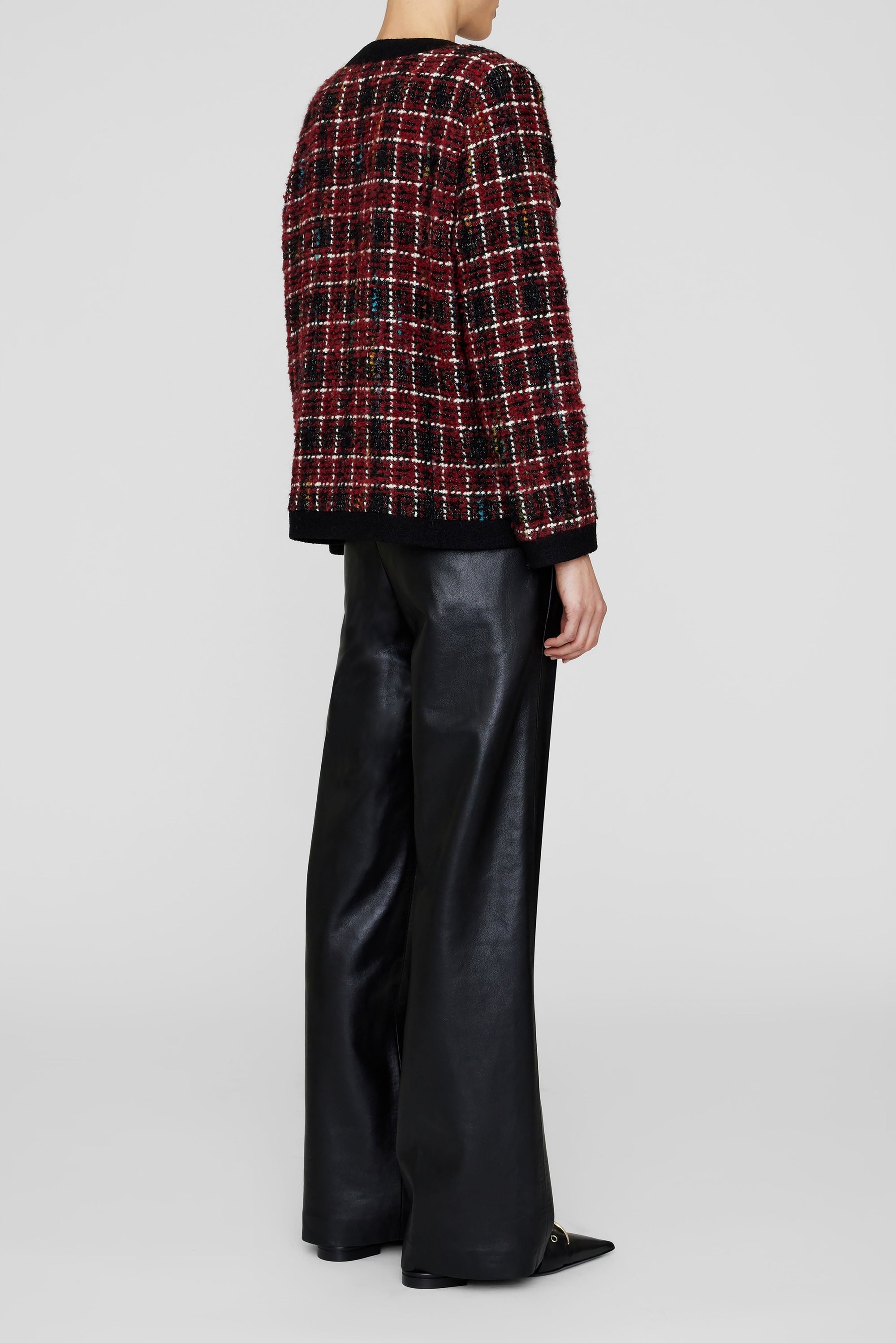 CARMEN PANT - BLACK RECYCLED LEATHER