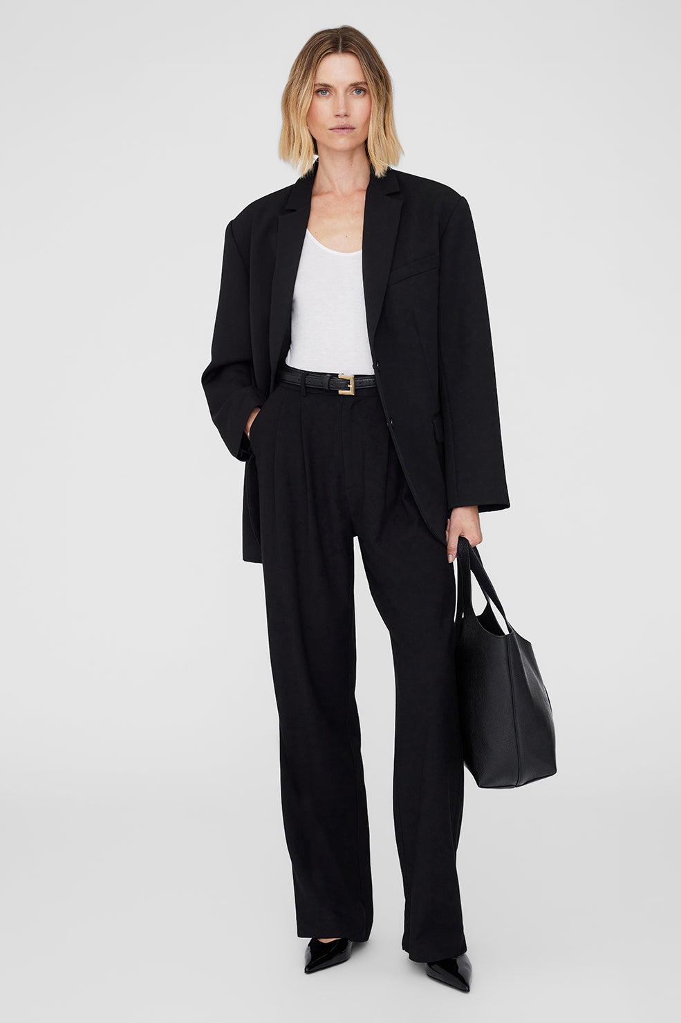 CARRIE PANT - BLACK TWILL