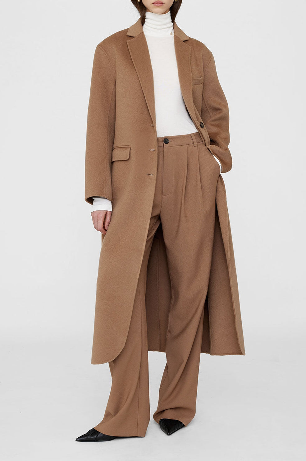 Carrie high waist trousers - Brown