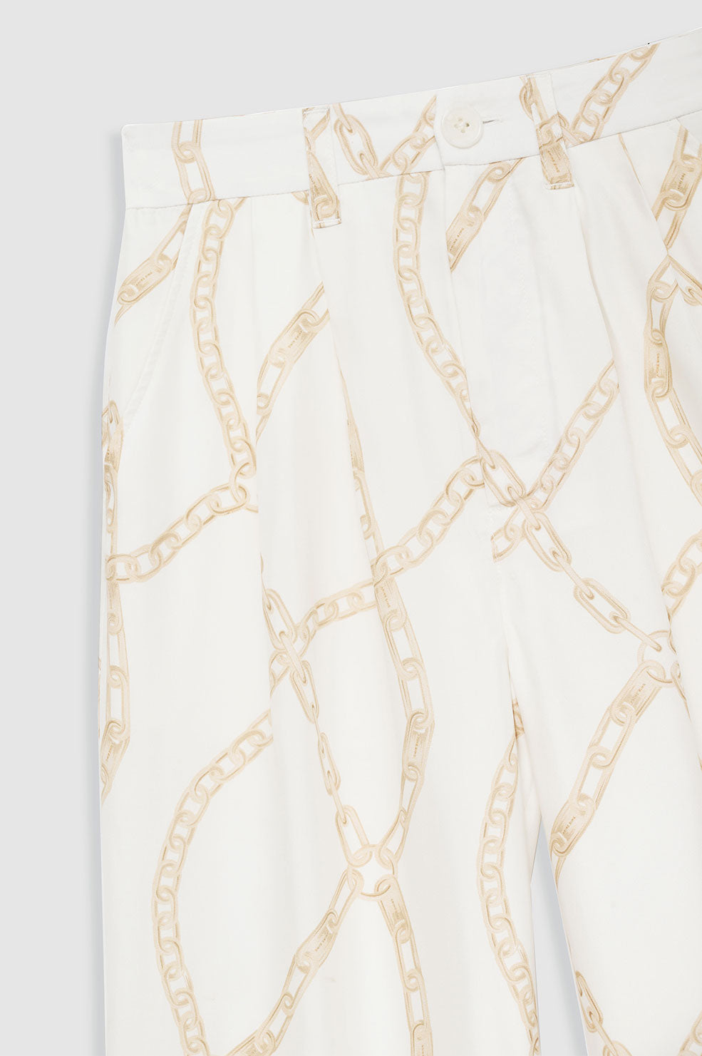 CARRIE PANT - CREAM AND TAN LINK PRINT