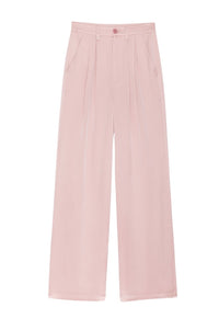 Carrie silk high-waisted trousers - Purple