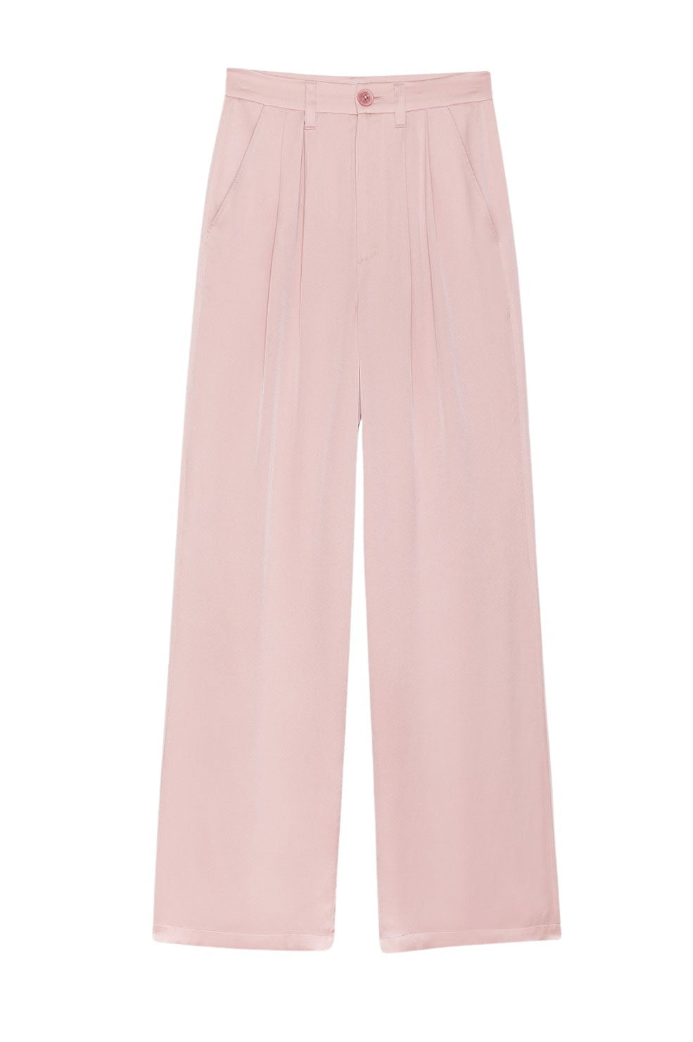Carrie silk high-waisted trousers - Purple