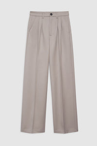 Carrie high-waisted wool trousers - Taupe