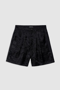 CARRIE SHORT - BLACK BUTTERFLY JACQUARD