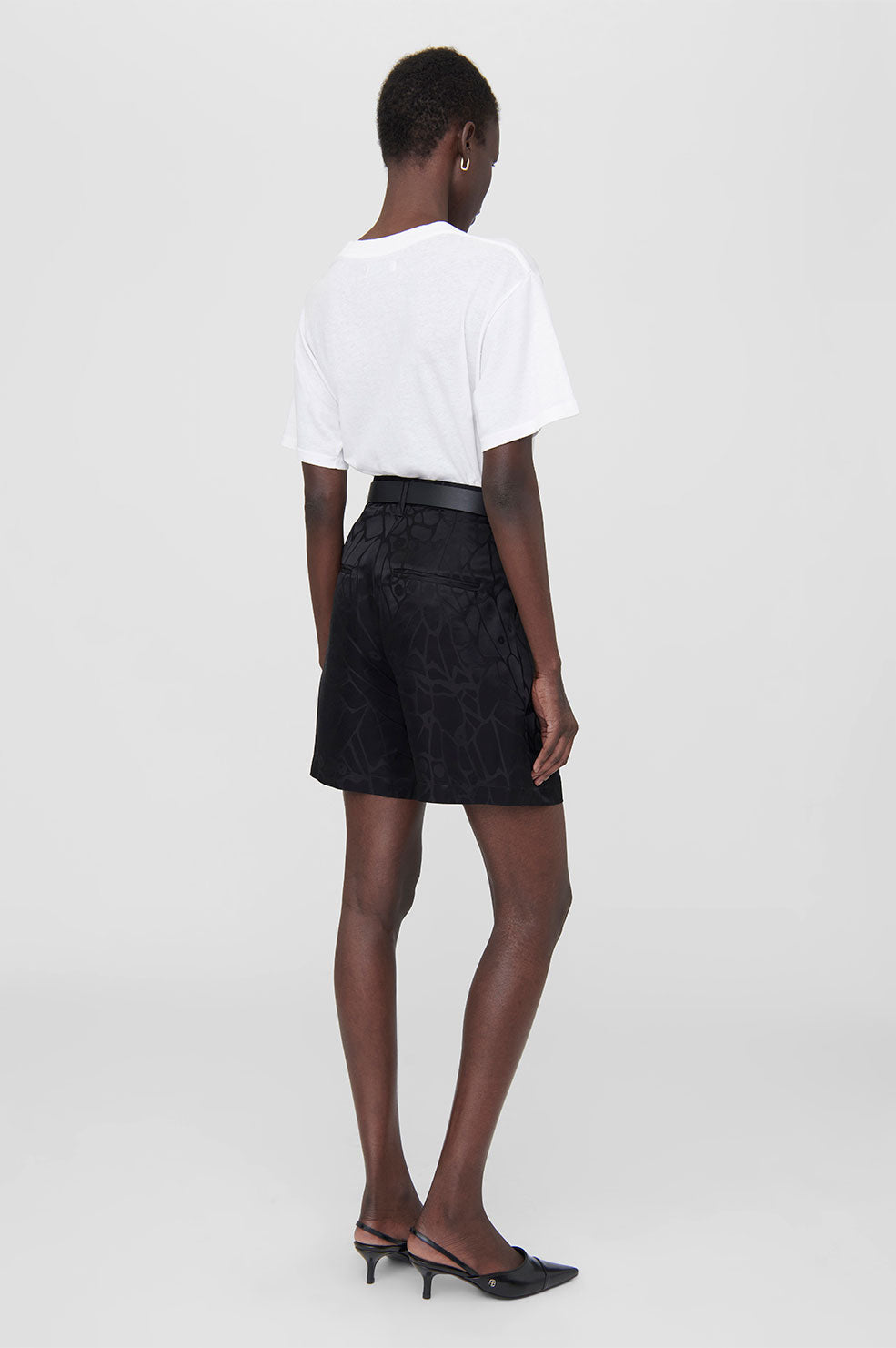 Carrie silk high waist shorts - Print
