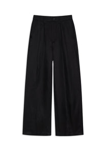 CARRIE ANKLE PANT - BLACK LINEN BLEND