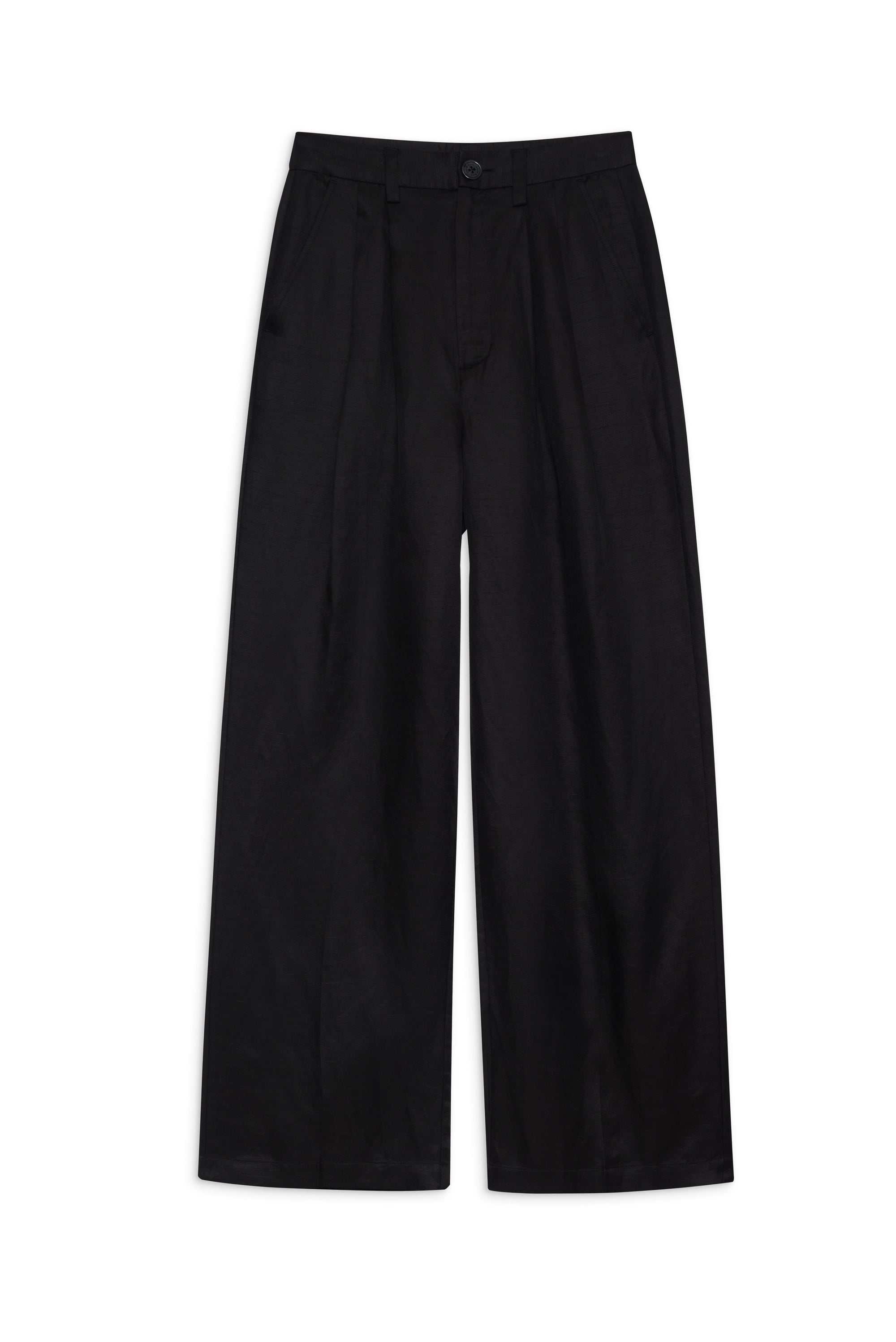 1qty RELIQUAT 95€ / CARRIE ANKLE PANT - BLACK LINEN BLEND