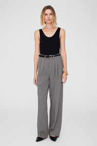 CARRIE PANT - BLACK AND WHITE MINI HOUNDSTOOTH