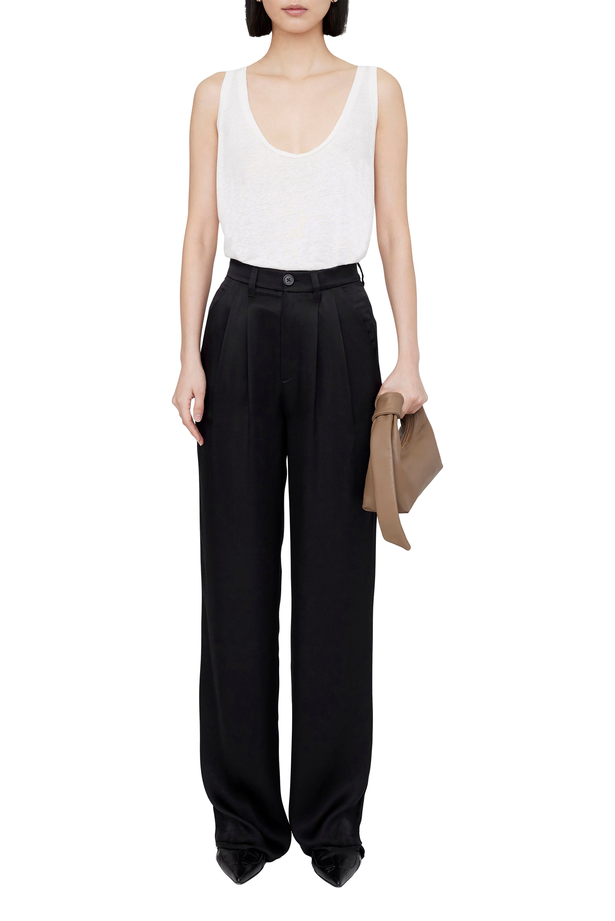1qty RELIQUAT 120€ / CARRIE PANT - BLACK SILK