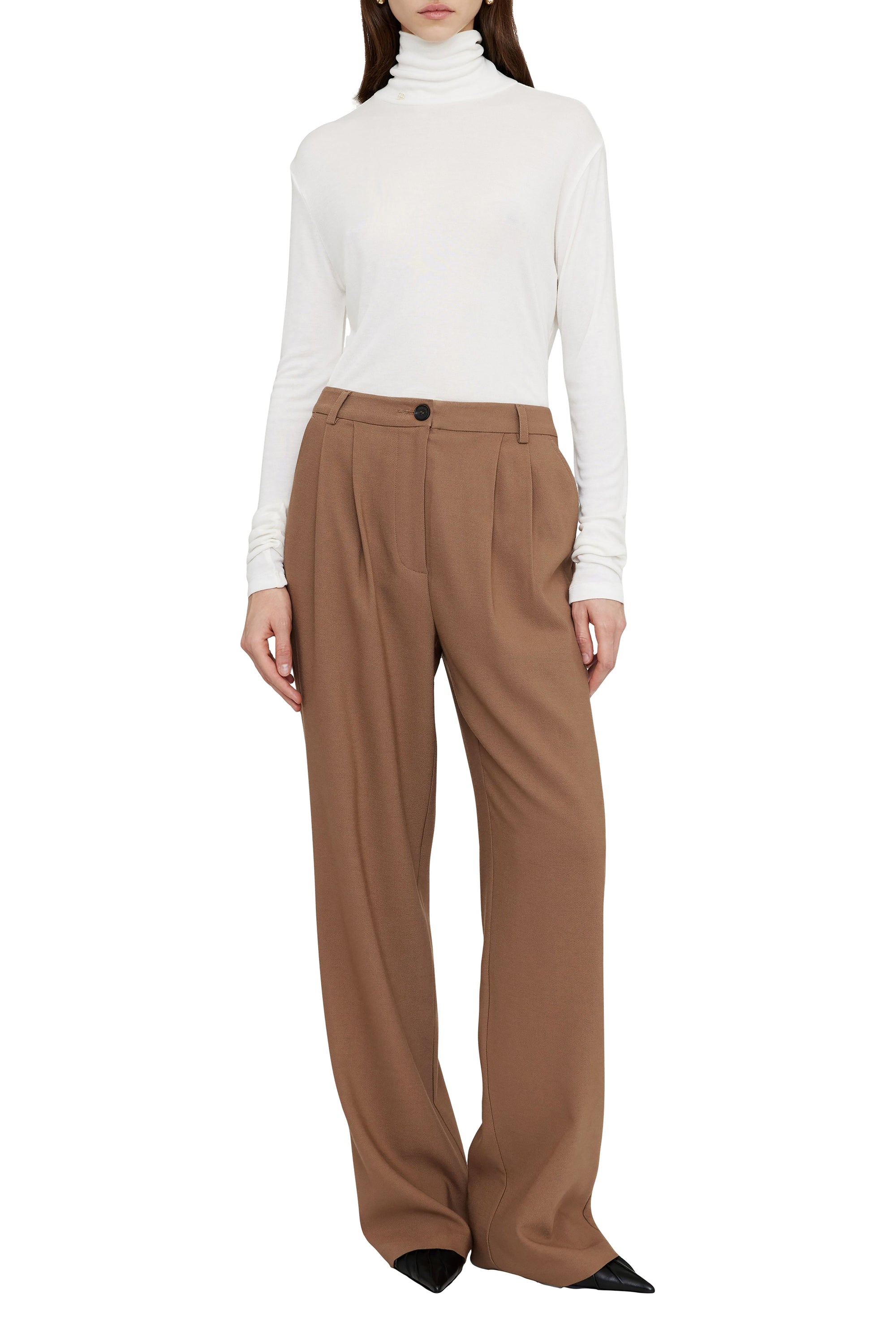CARRIE PANT - CAMEL TWILL