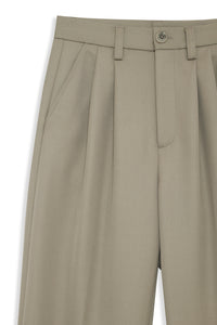 Carrie high-waisted trousers in wool - Green