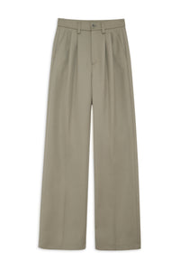 Carrie high-waisted trousers in wool - Green
