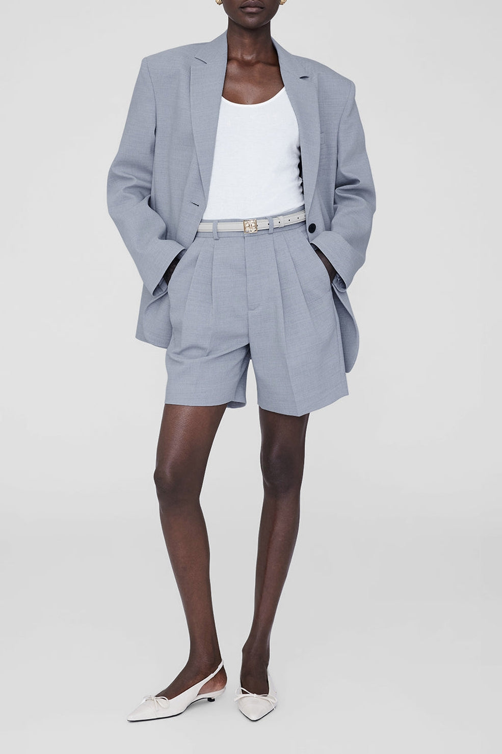 Carrie high waist shorts - Blue